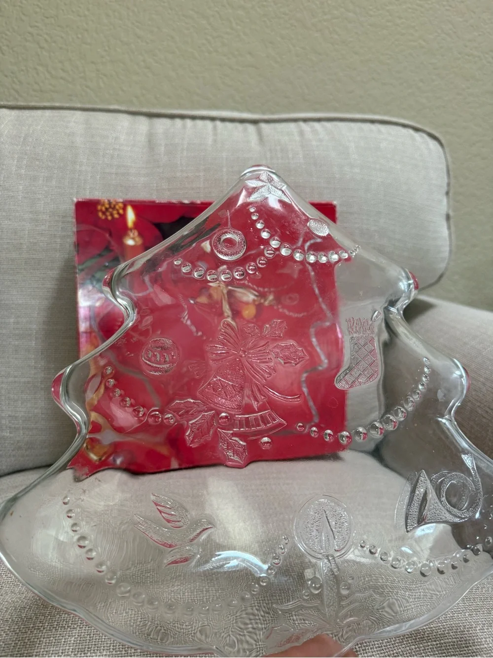 Mikasa Crystal Christmas Tree Platter WY158/501